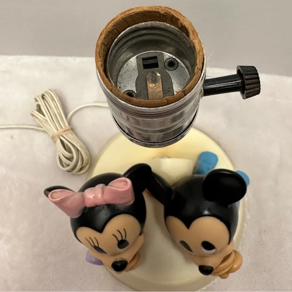 Vintage 1984 Baby Mickey Minnie Mouse Lamp Dolly Toy Co. Disney TESTED WORKS